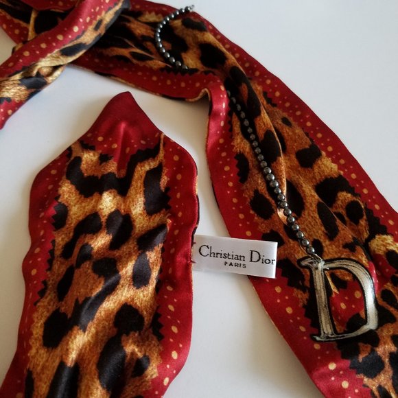 Dior Women\'s Leopard Hat and Silk Scarf main image 9